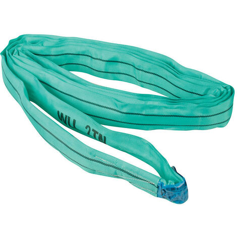 Élingue Ronde Textile Sans Fin 2 Tonnes 2M - Verte PMS - Levage Sécurisé Et Robuste