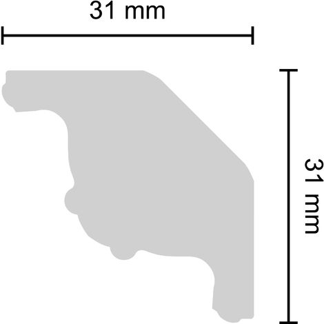 Decosa Zierprofil G22 (Denise), 31 x 31 mm, 2 m - 01 Stück