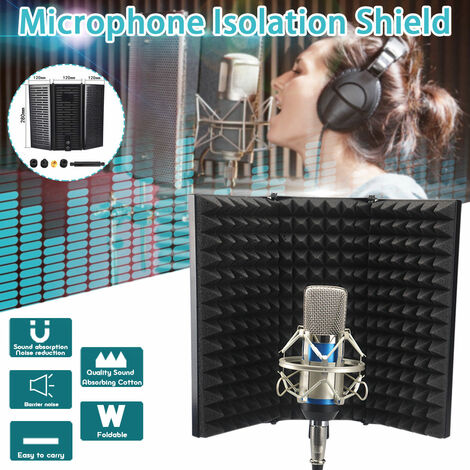 Bouclier de microphone - Microphone à isolation acoustique en