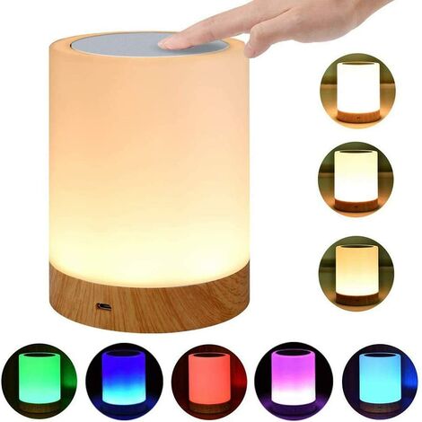 LED Bedside Lamp, Touch Dimmable Atmosphere Table Lamp for Room Living Room