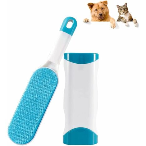 Anti-hairy brush Animal Chat & Dog - Reusable Magic Cleaning Brush Removes Hair - Hair Brush Animals Magic Dog & Cleaning Cat (Clothes / Sofa / Car / Bed), Blue