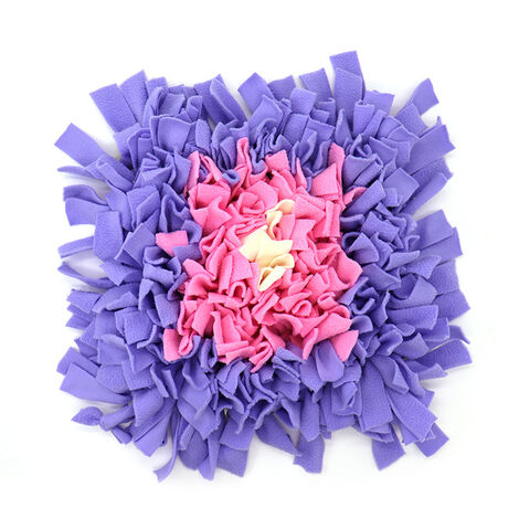 Dog Snuffle Mat Dog Trainer Mat Dog Puzzle Toys IE075 (45x45cm, Pink & Purple)