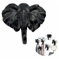 Coat rack and towel rack Wall-mounted hook Key coat carrier Animal elephant (