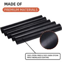 Barbecue mat, broiler pan, black 400 * 330mm (2 pieces) + 400 * 500mm (2 pieces