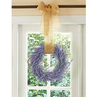 Natural Wreath Front Door Wreath, Artificial Lavender Wreath for Family Gathering Indoor and Outdoor Window Wall Wedding Decoration