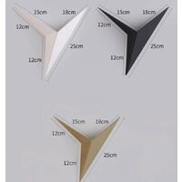 LED Bedside Wall, New Project Hotel Project Hallway Wall Light Wall Lamp, (Triangular Black White Light B) -