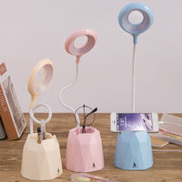 Small table lamp rechargeable bedside lamp led bedside lamp holding pen lamp table protection touch table tactile, beige