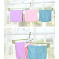 Foldable plastic dryer, household towel rack and towel rack, laundry cloth, hanging laundry cloth (10 green)