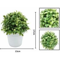 Pot of artificial green plant grass fragrant bonsai home decoration wedding decoration small plant in artificial pot (green and yellow)