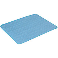 SUSTAINABLE DOG DOG RELATE HIGHLIGHT FABRIC OXFORD + PVC Thickness 0.4mm Automatic Pet Cooling Mat (XL 70 * 100cm) -Blue Marine