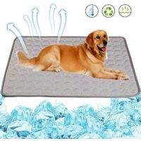 SUSTAINABLE DOG DOG RELATE HIGHLIGHT FABRIC OXFORD + PVC Thickness 0.4mm Automatic Pet Cooling Mat (XL 70 * 100cm) -Blue Marine