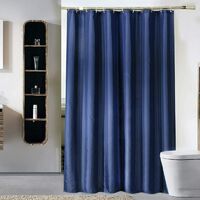 Waterproof Shower Curtains with Hooks Easy to Clean Shower Curtains for Bathroom 180 x 200 cm Blue