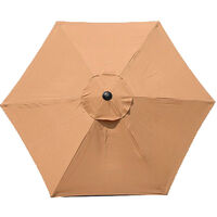 Replacement cover for parasol - 6 poles - diameter 2 m - Waterproof - Anti-Ultraviolet - Replacement fabric,Khaki