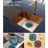 Shower Drain Covers 2PC Silicone Tube Drain Hair Catcher Stopper with Suction Cup for Kitchen Bathroom, Tub Sink Rubber Strainer Plug Filter
