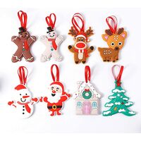 8pcs Christmas Tree Decoration Pendants Gingerbread Man Santa Claus Christmas Tree Decorations Christmas Decoration Gifts