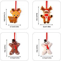 8pcs Christmas Tree Decoration Pendants Gingerbread Man Santa Claus Christmas Tree Decorations Christmas Decoration Gifts