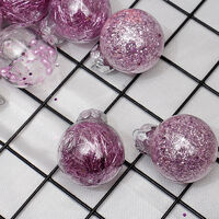 Christmas Ornaments 30 Pink Christmas Tree Ornaments, Pet Shatterproof Material Diameter 60mm / 2.36inch