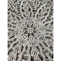 New White Round Lace Matte Embroidery Table Place Pad Christmas Cloth Tea Dining Cup Coffee Cup Placemat