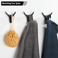 3 simple black Nordic hangers, wall hooks, entryway cabinets, shoe cabinets, cloakroom hooks