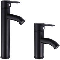 Bathroom Faucet Black Basin Faucet High Quality Faucet Wear Resistant Bathroom Faucet (Short)