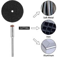 60 Pcs Mini Diamond Cutting Disc Mini Circular Saw Blade HSS Mini Cutting Disc for Wood Glass Plastic Metal Stone