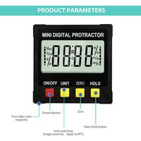 Digital Angle Gauge, 4 Sides Magnetic Angle Finder, LCD Digital Protractor Inclinometer Bevel Box for Table Saw Angle Measurement