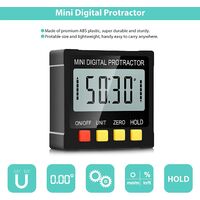 Digital Angle Gauge, 4 Sides Magnetic Angle Finder, LCD Digital Protractor Inclinometer Bevel Box for Table Saw Angle Measurement
