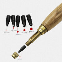 Leather Punch Tool Sewing Automatic Punch Belt Punch with Punch Head 1.5 / 2 / 2.5 / 3 / 3.5 / 4mm Bits