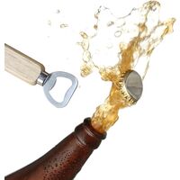 Bottle Openers, 10 Pieces Wooden Handle Durable Portable Beer Bottle Opener Natural Wood Bottle Opener Great Gift for Men