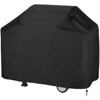 Barbecue Cover,Gas Barbecue Cover,Durable 210D Oxford BBQ Protection Tarpaulin Cover Suitable for Weber,Brinkmann,Char Broil etc,UV,Water and Tear Resistant (145x61x117)