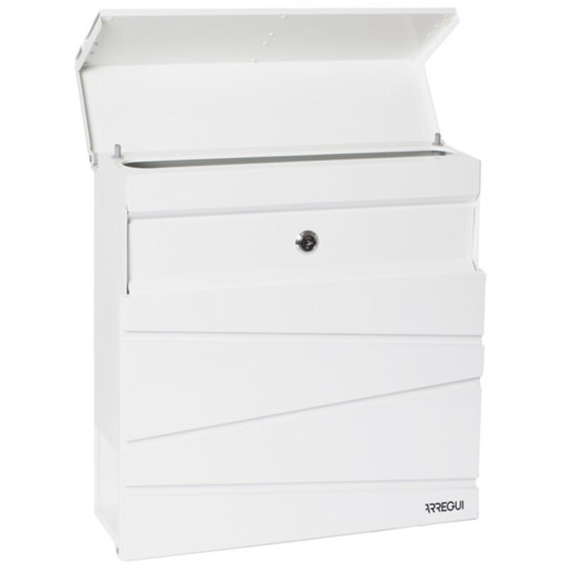 Cassetta Postale ARREGUI LINE E6800 In Acciaio Bianco - Formato DIN A5 Con Serratura - Da Parete - Foto 2