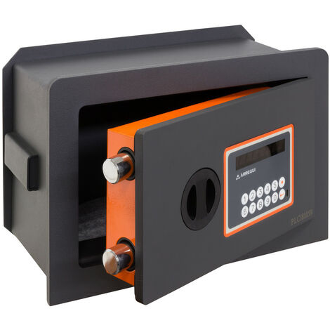 Cassaforte Piccola 8,5L – Acciaio 2/4mm, Con Tastiera Digitale E 2 Chiavi, Montaggio A Parete O Pavimento