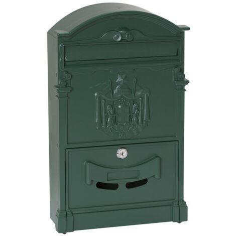 ARREGUI Residencia D-2151/V Cassetta Postale Individuale di Stile Classico in Alluminio, Dimensione M (DIN A4 e Riviste), Verde