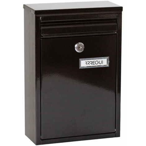 CASSETTA POSTALE ACCIAIO ZAGUAN NERO 32X22X80 CM - ARREGUI
