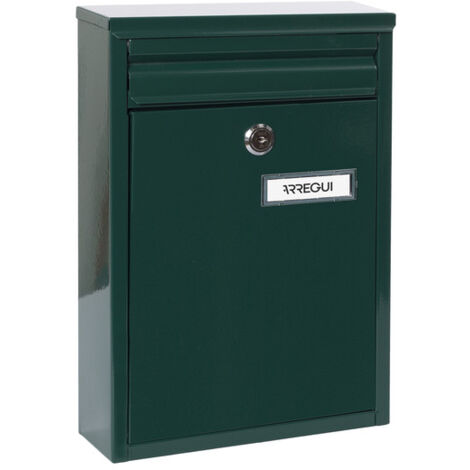 CASSETTA POSTALE VERDE ACCIAIO ZAGUAN 18X30 CM - ARREGUI