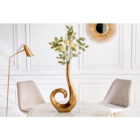 MEUBLER DESIGN Vase Moderne Wave 47cm Or Aluminium Poli Décoration, Style , x x cm (1/5)