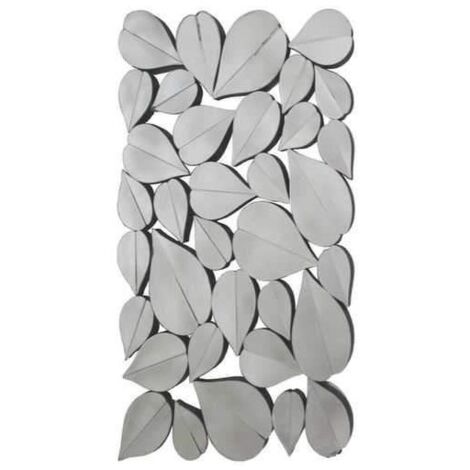 MEUBLER DESIGN Miroir Décoratif Design Flower, Verre, Miroir, Rectangulaire, Style Baroque, 76.2 x 2.5 x 107 cm (1/2)