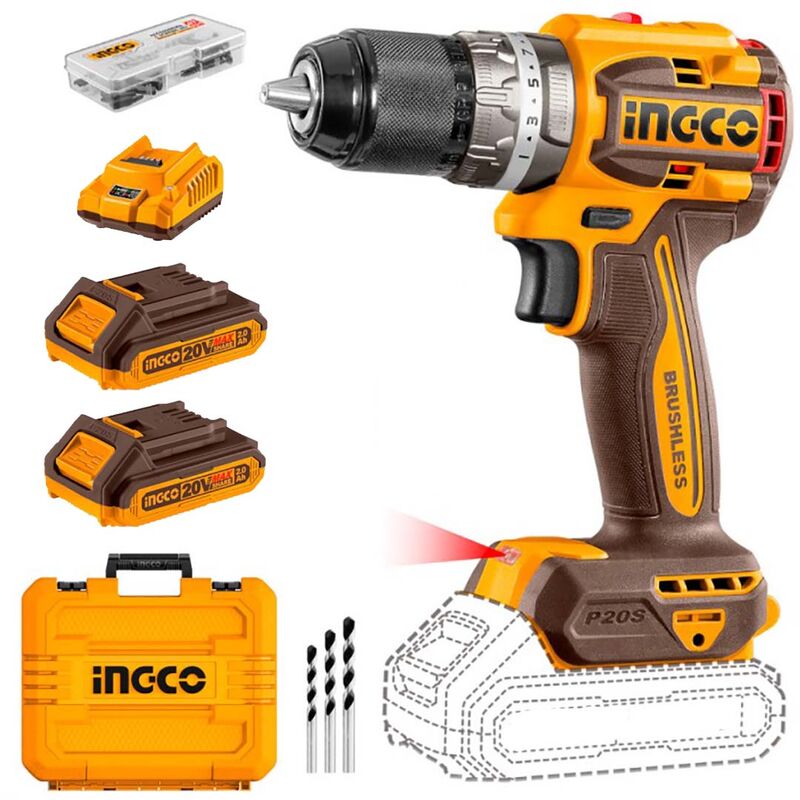 Trapano Avvitatore A Percussione Senza Fili 21V Brushless - 60Nm, 2 Batterie, 29 Accessori, Ideale Per Fai Da Te - Foto 6