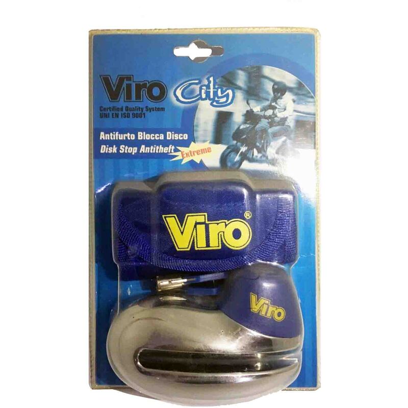 BLOCCADISCO VIRO city ANTIFURTO 151.47 asta lock 10 mm Per moto scooter  CUSTODIA