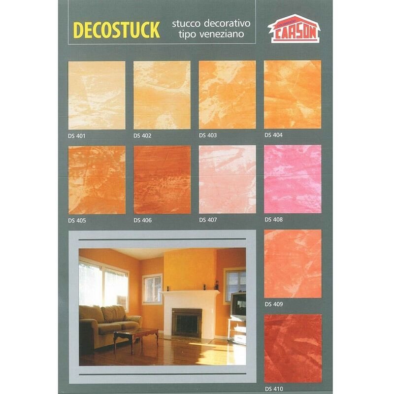 Carson Decostuck Stucco a calce veneziano decorativo spatolato lucido  personalizzato Colore DS400-Base - Formato 1 Kg