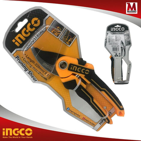 INGCO HLT76033 Set Da Potatura 3 Pezzi – Cesoia, Troncarami E Tagliasiepi Professionali Per Giardino, Lame Trattate Termicamente