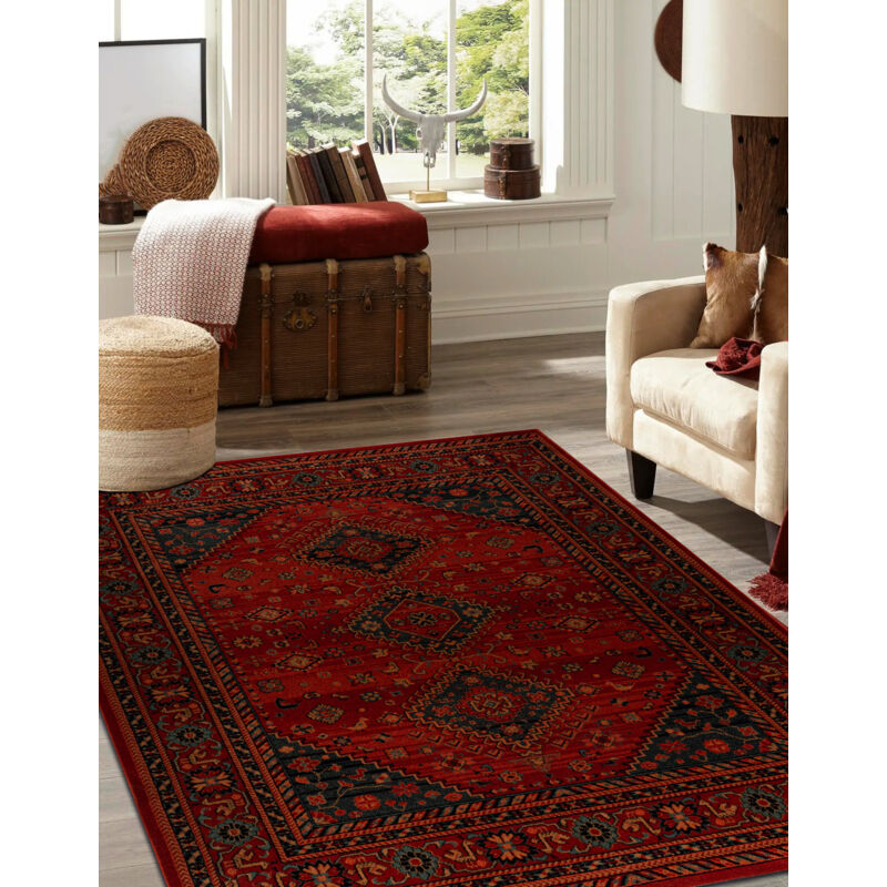 Grand Tapis Ancien Asiatique - Laine Et Coton - Noeud Main - 300 X 210 Cm - Authentique Avec Certificat
