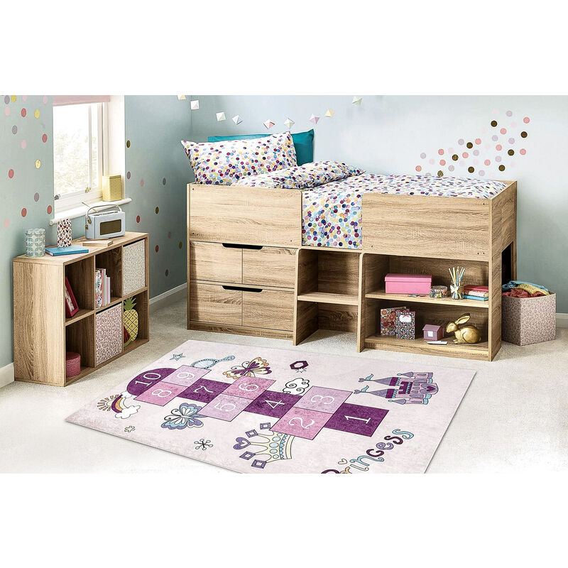Teppich-Traum Tapis Chambre d'enfant Tapis de Jeu Marelle Jeu de Saut Arc-en-Ciel Cœurs Rose Vert crème - antidérapant & Entretien Facile Größe 120 cm Teppich-Traum Tapis Chambre d'enfant Tapis de Jeu Marelle Jeu de Saut Arc-en-Ciel Cœurs Rose Vert crème - antidérapant & Entretien Facile Größe 120 cm