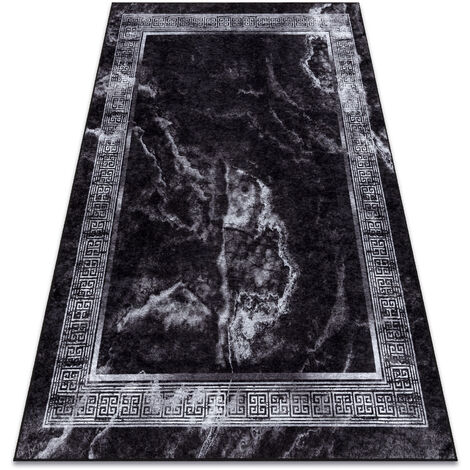 Tapis lavable MIRO 51278.810 Marbre, grec antidérapant - noir / blanc black 160x220 cm (1/5)