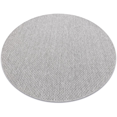 Tapis TIMO 6272 cercle SIZAL extérieur gris clair grey cercle 120 cm (1/5)