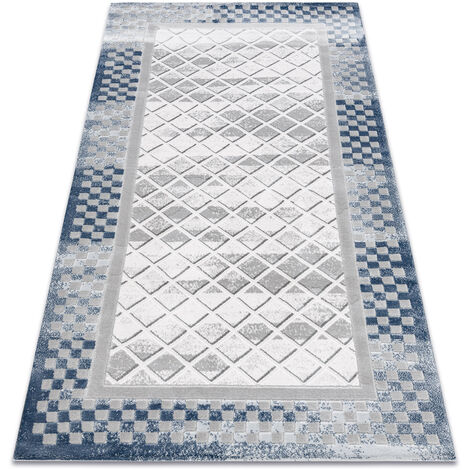 Tapis ACRYLIQUE VALS 103 Géométrique, cadre spatial 3D gris / ivoire grey 80x100 cm (1/5)