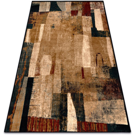 Tapis en laine OMEGA KIOTO abstraction rouge multicolor 235x350 cm (1/5)