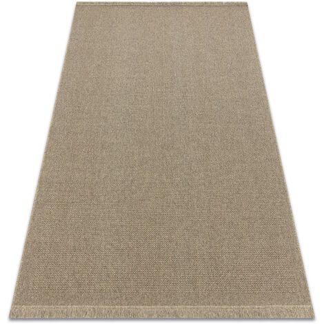 Tapis D'entrée En Jute Tissé Main 80x150 Cm - Naturel, Antidérapant, Idéal Chauffage Au Sol - Couleur Beige