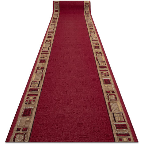 TAPIS DE COULOIR ANTIDÉRAPANT JENA bordeaux 67cm red 67x370 cm (1/5)