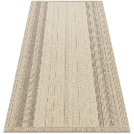 Tapis en laine VILLA 7796/72800 Rayures SIZAL, tissé à plat beige beige 80x150 cm (1/5)
